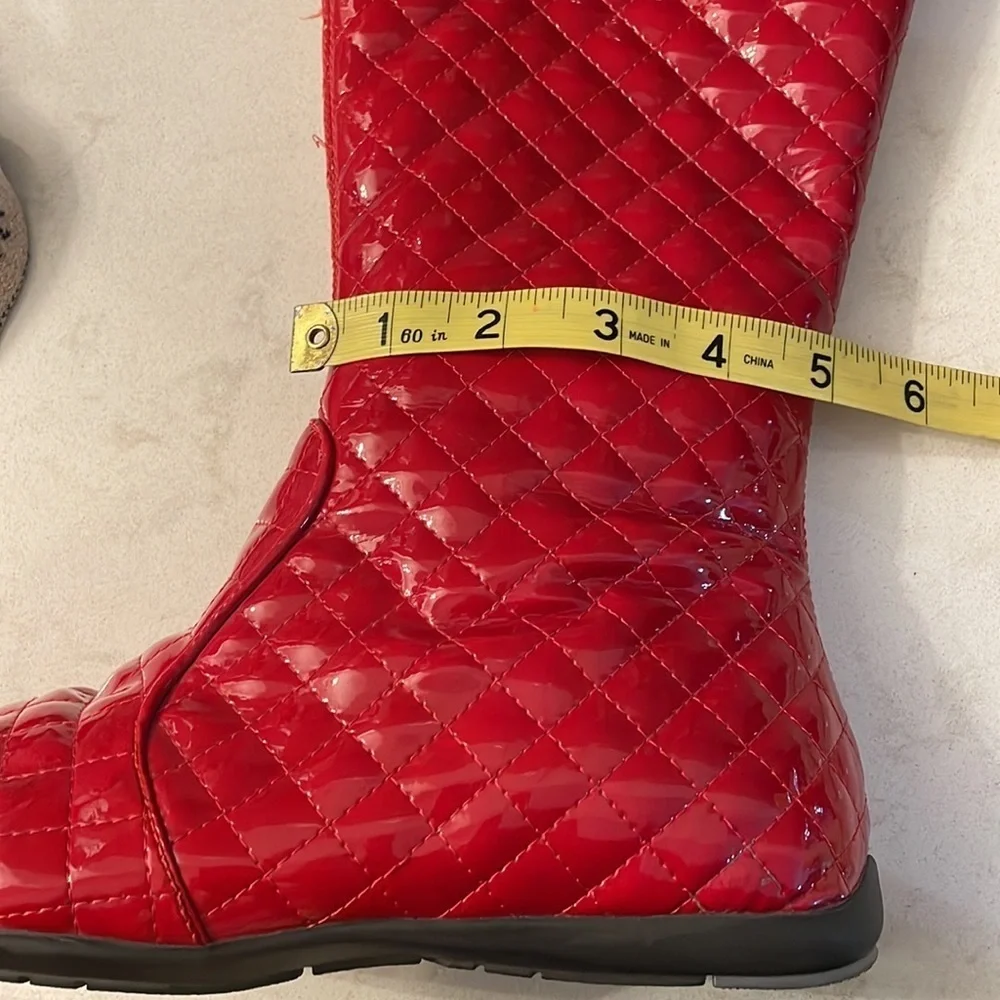 Primigi Red Quilted patent leather‎ boots size 36/5.5